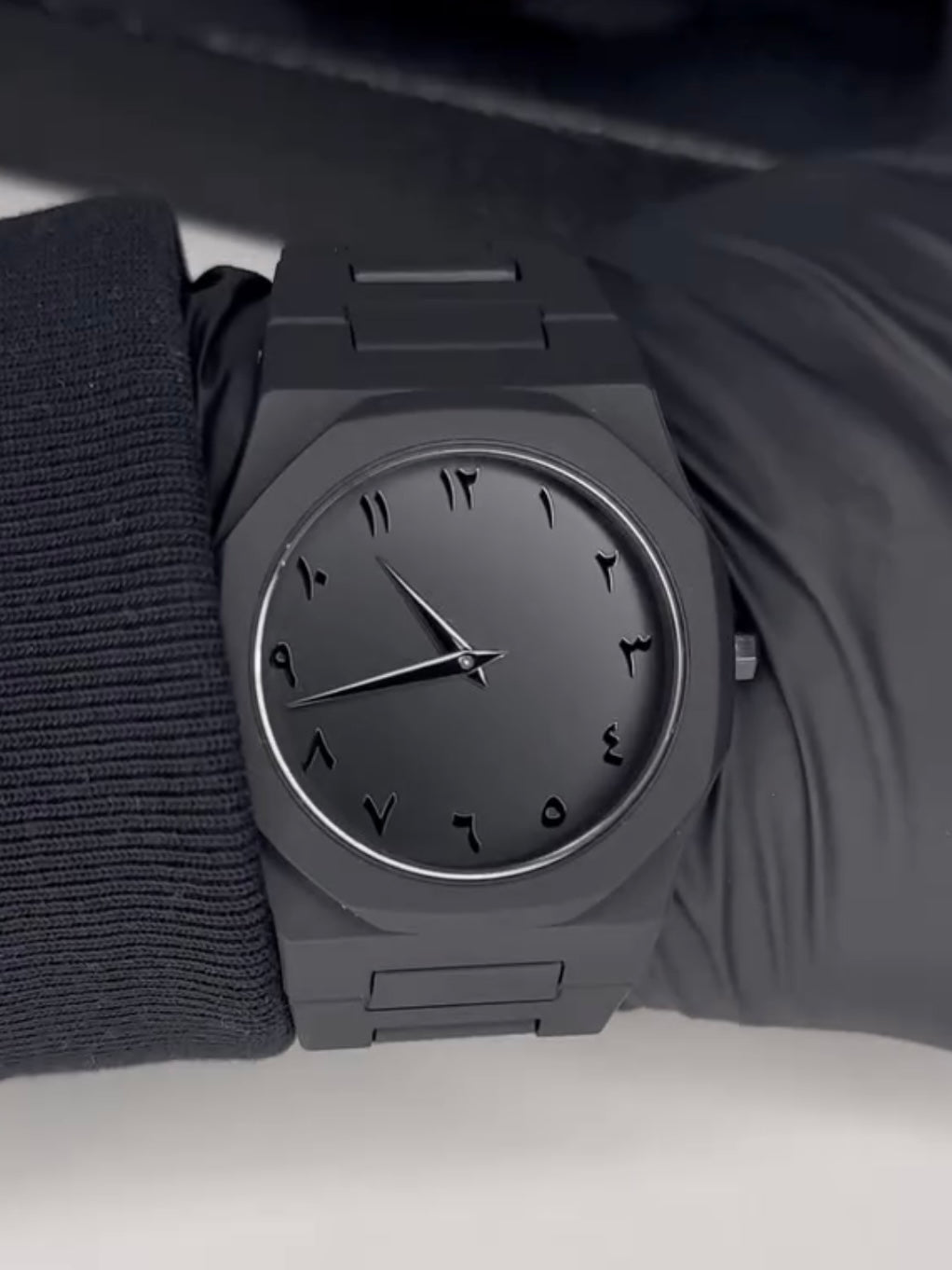 Black Aura Watch With Arabic Dial