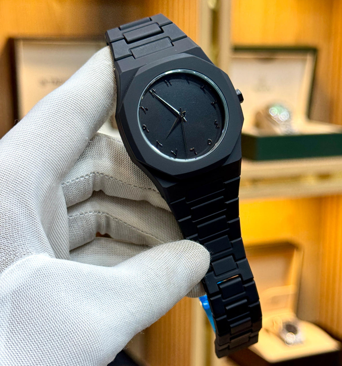 Black Aura Watch With Arabic Dial