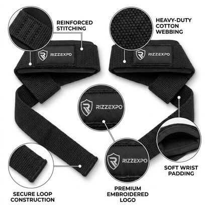 Lifting Wrist Straps for Weightlifting, Deadlifts, Powerlifting & Strength Training