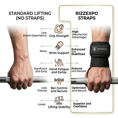 Lifting Wrist Straps for Weightlifting, Deadlifts, Powerlifting & Strength Training